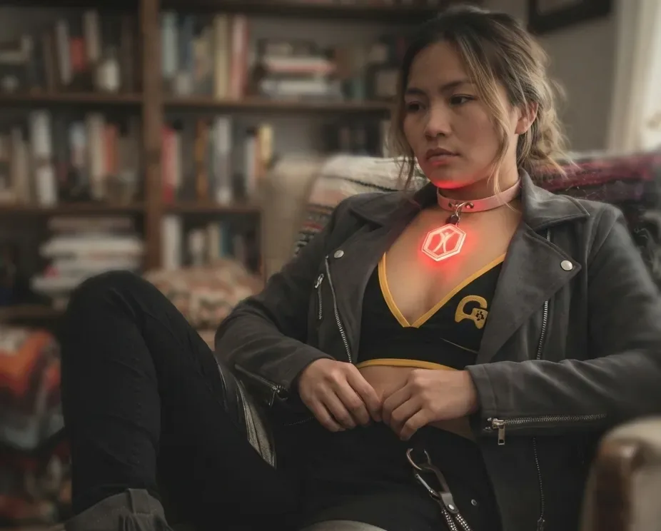 LED EDM PLUR Pink Choker thumbnail 3