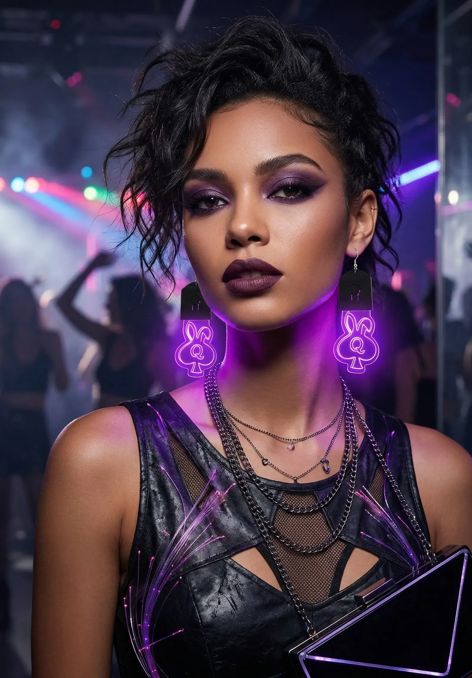 Bass Bunny QOS LED Rave Earrings thumbnail 11
