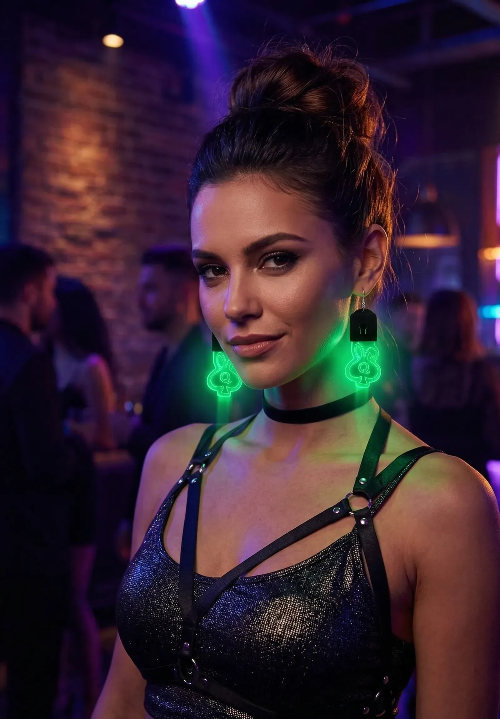 Bass Bunny QOS LED Rave Earrings thumbnail 13