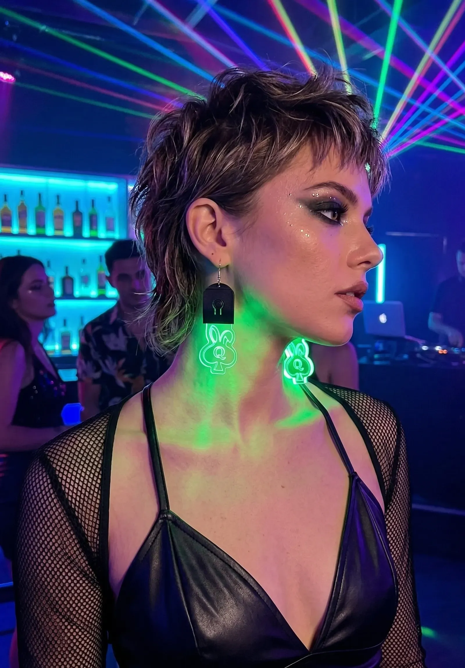 Bass Bunny QOS LED Rave Earrings thumbnail 17