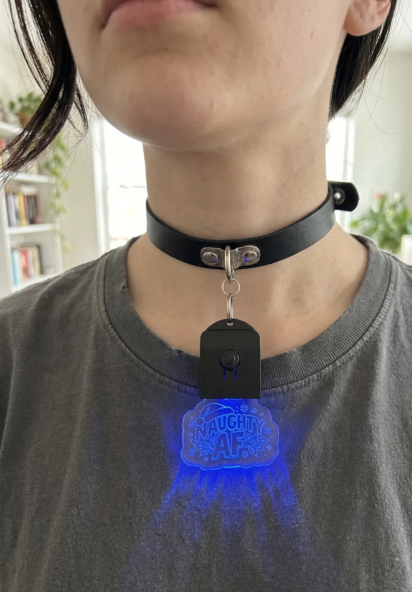 Naughty Af Xmas Glow Choker