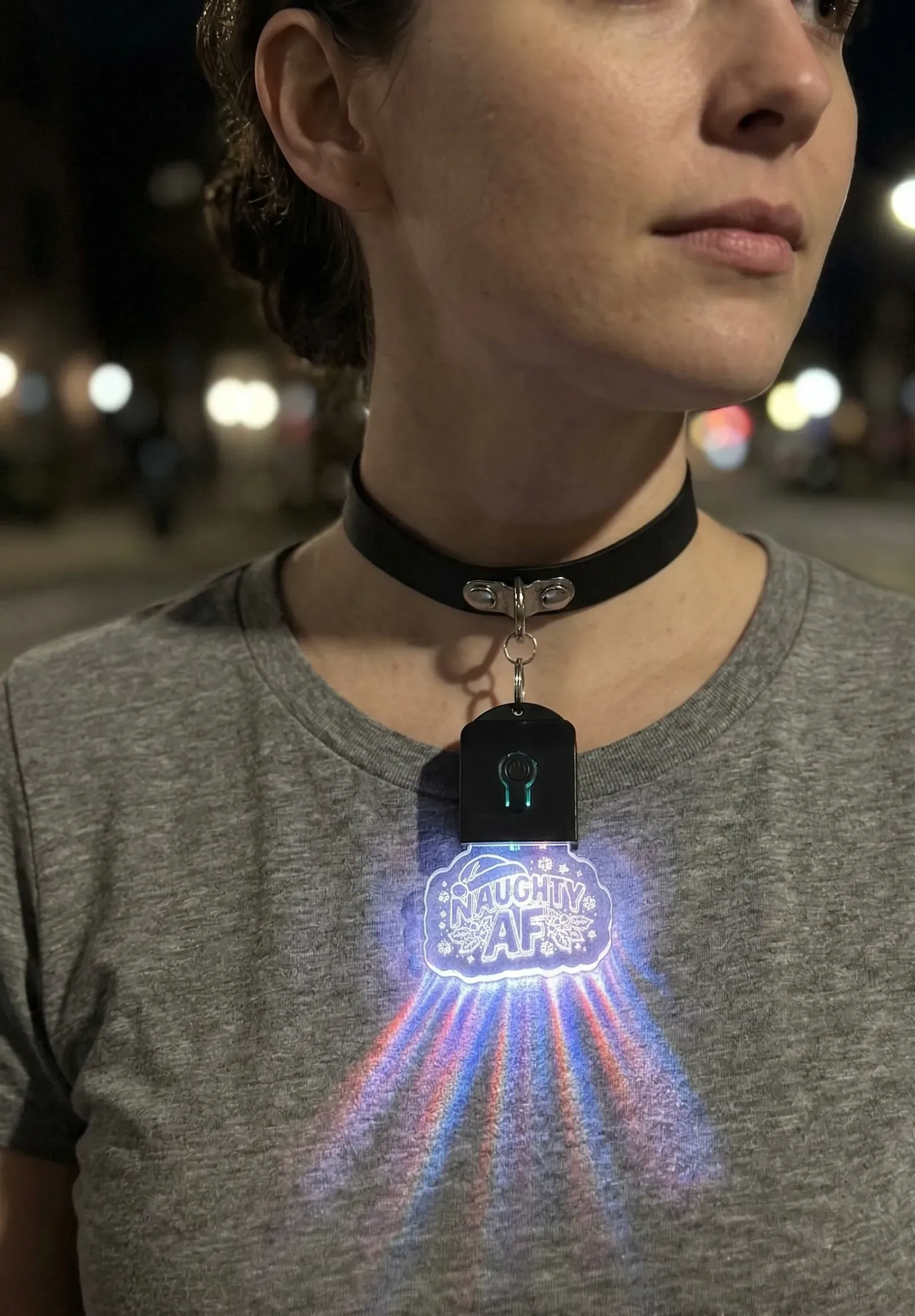 Naughty Af Xmas Glow Choker - alternate view