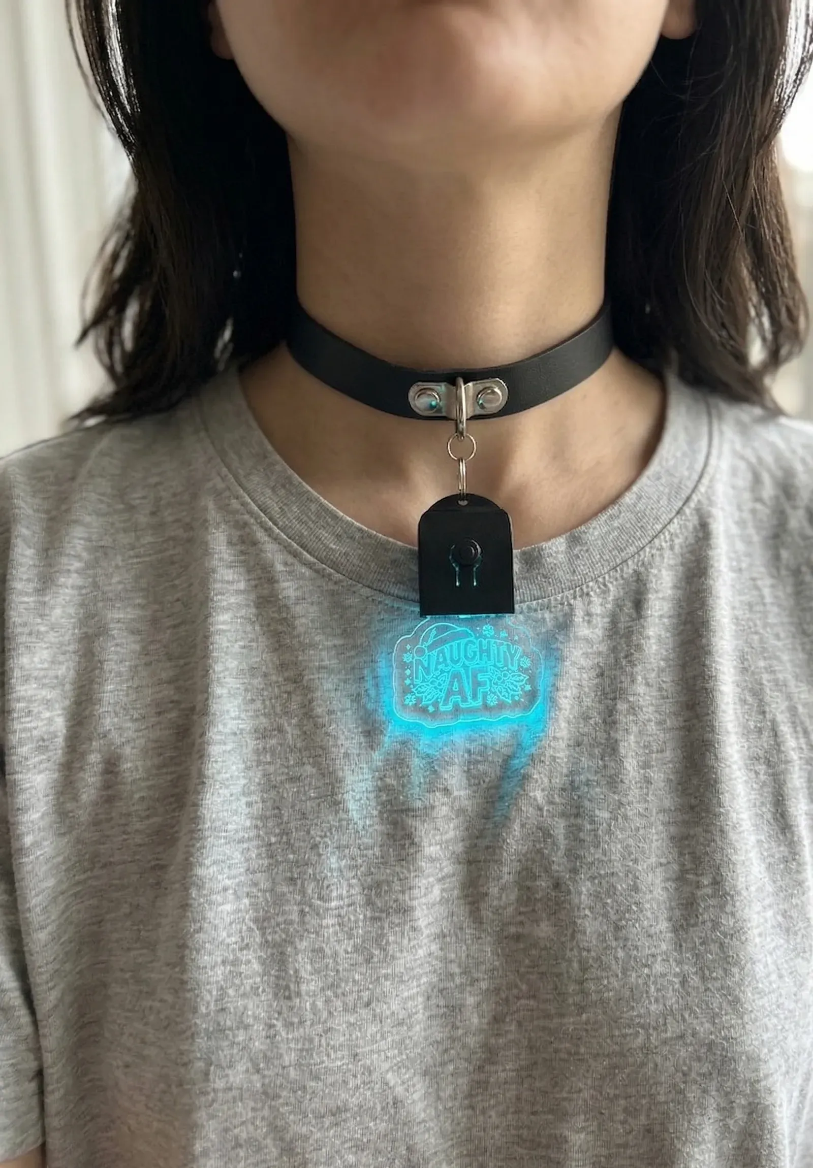Naughty Af Xmas Glow Choker thumbnail 3