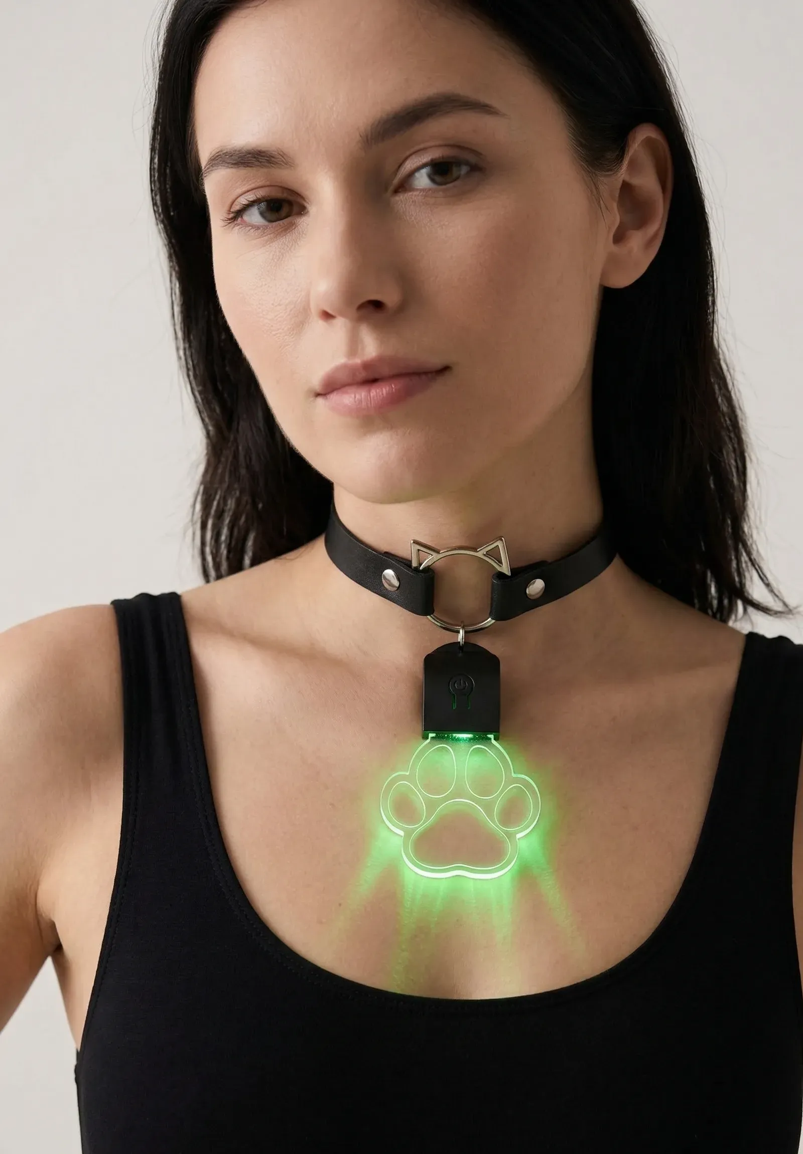 Cosplay Kitten Play LED Kitten Choker - alternate view