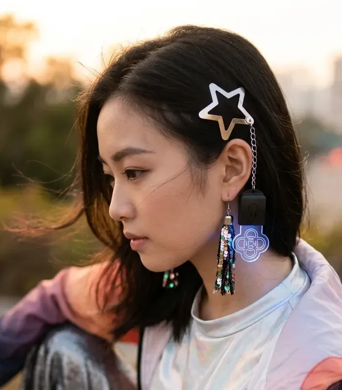 EDM Fan LED Hair Clip Multi Color